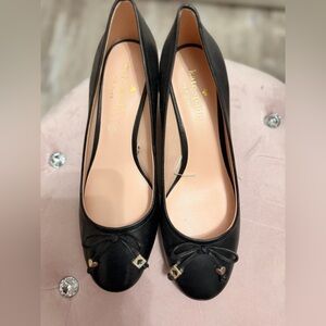 Kate Spade Black Bow Accent Loafers